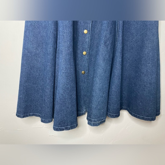 Vintage Western Boho High Waisted Denim Maxi Skirt - Picture 8 of 13